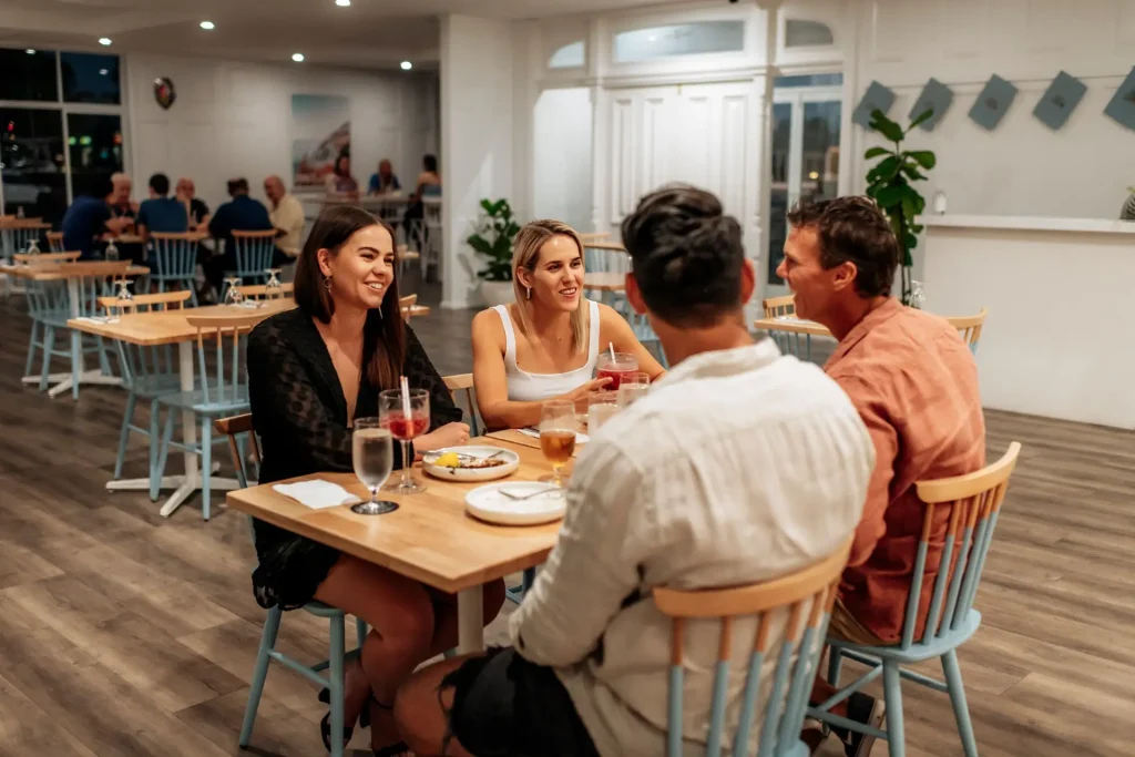 Diners enjoying the food and cocktails at Giuseppe's Cantina